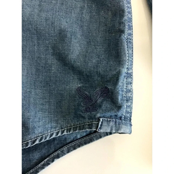 American Eagle Outfitters Men XL Athletic Fit Blue TINY HOLE - Picture 8 of 13